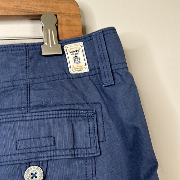 Levi's ND Utility Shorts 100% Cotton NWOT Navy Blue Size 12 - Picture 5 of 9